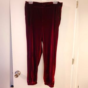 EUC OAT Macy's Burgundy Velvet Pants L